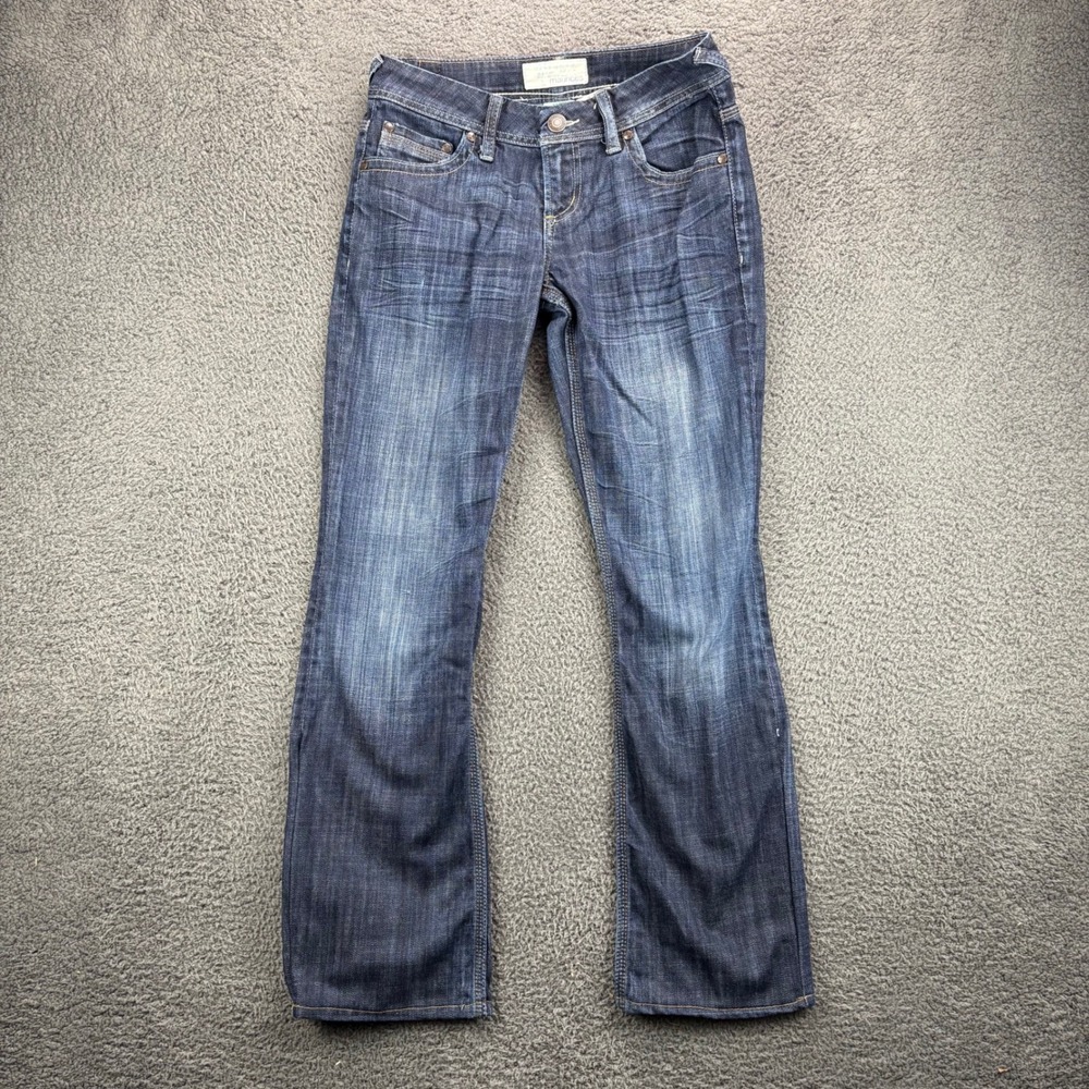 Maurices Morgan New Boot Mid Rise Dark Wash Denim Jeans‎ Women's Size 1/2 Short